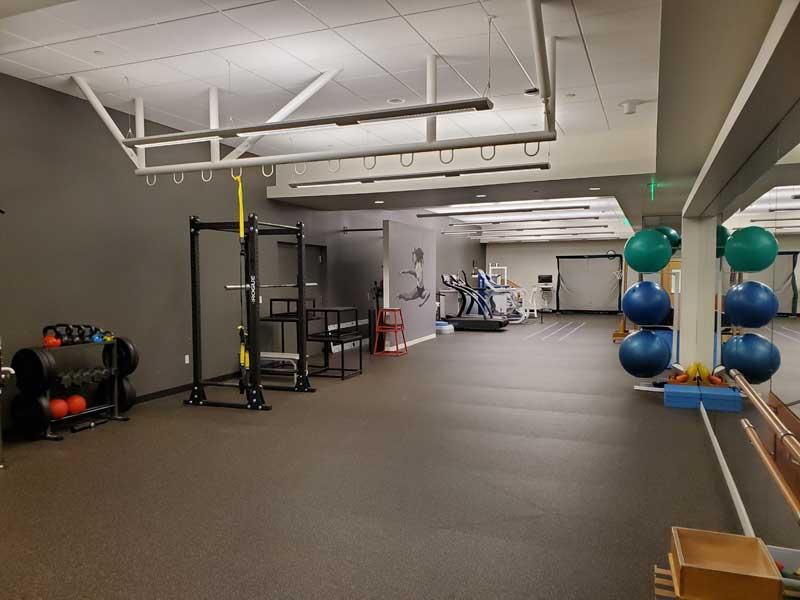 The physical therapy gym at Husky Stadium. 