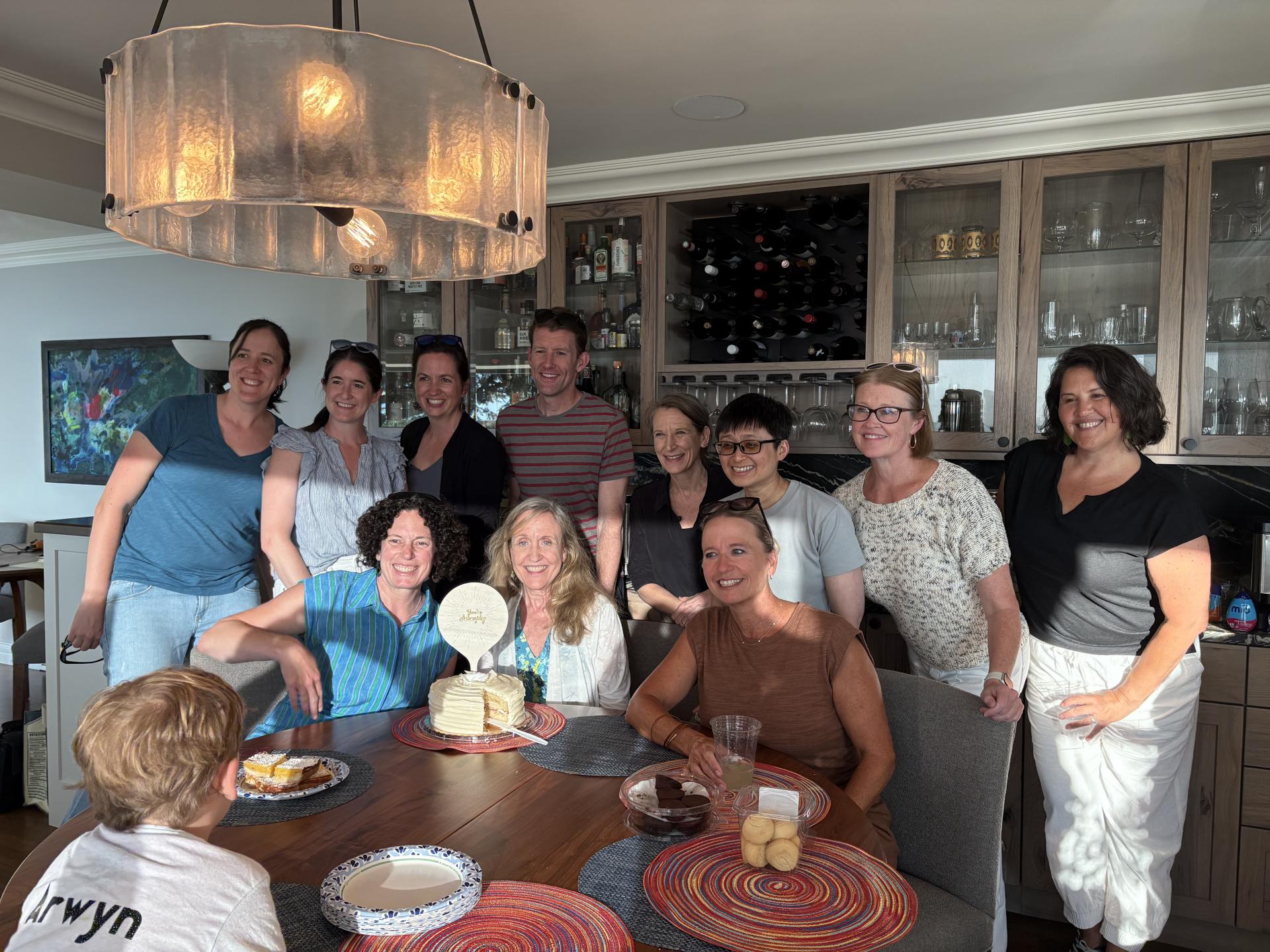 Lisa Diller with her students and colleagues