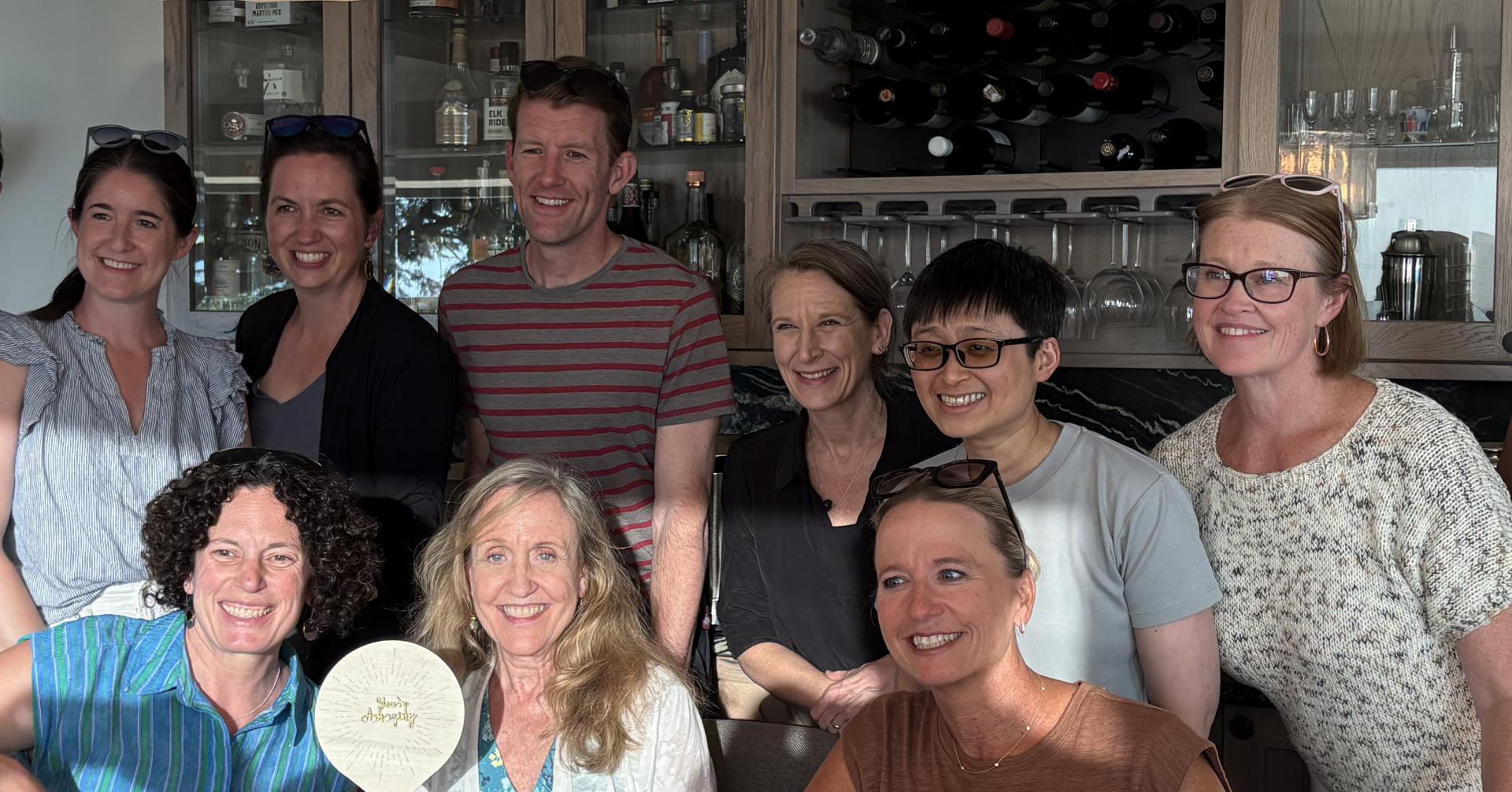 Lisa Diller with her students and colleagues