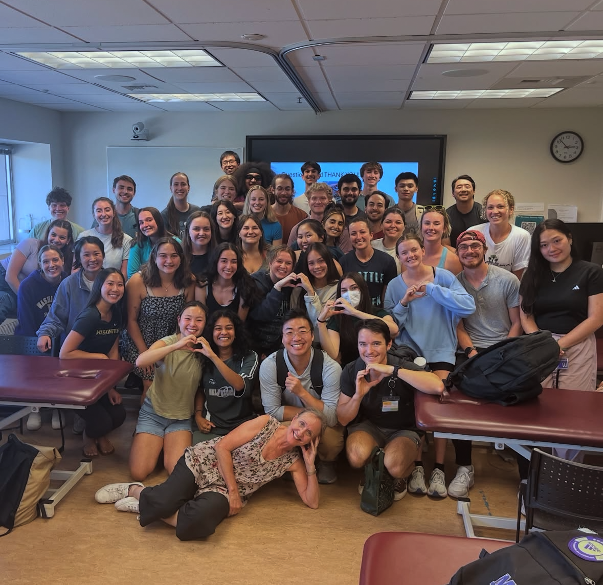 Lisa Diller with her students and colleagues